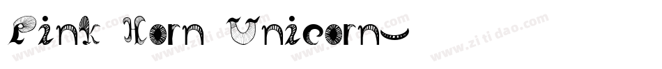 Pink Horn Unicorn字体转换